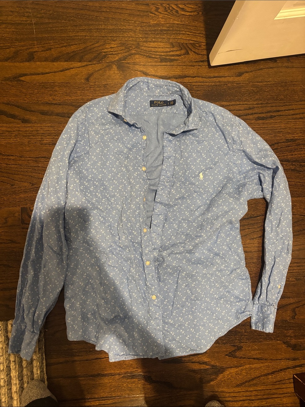 Polo by Ralph Lauren Light Blue Micro-Print Button-Down Shirt